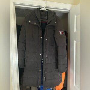 Tommy Hilfiger Long Gray Puffer Coat